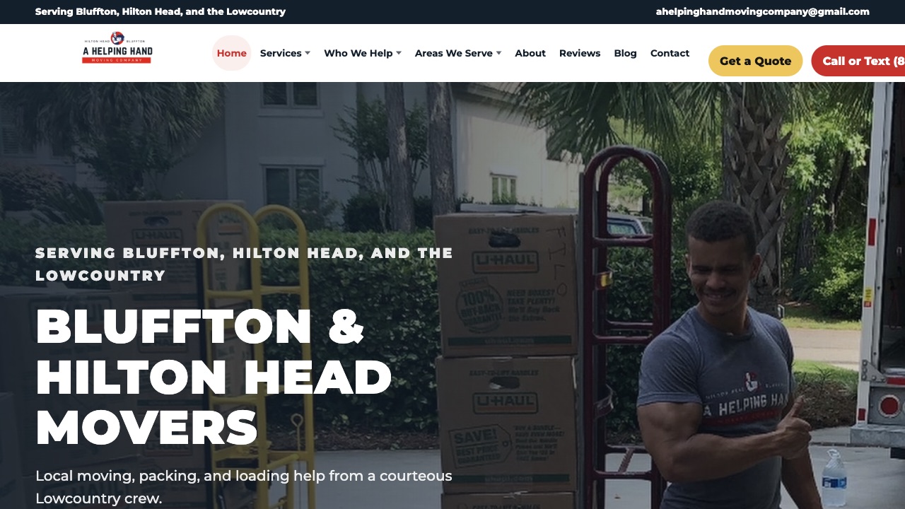 Helping Hand Moving & Cleaning website